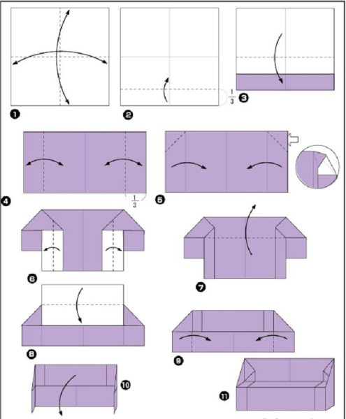 Схемы из бумаги оригами